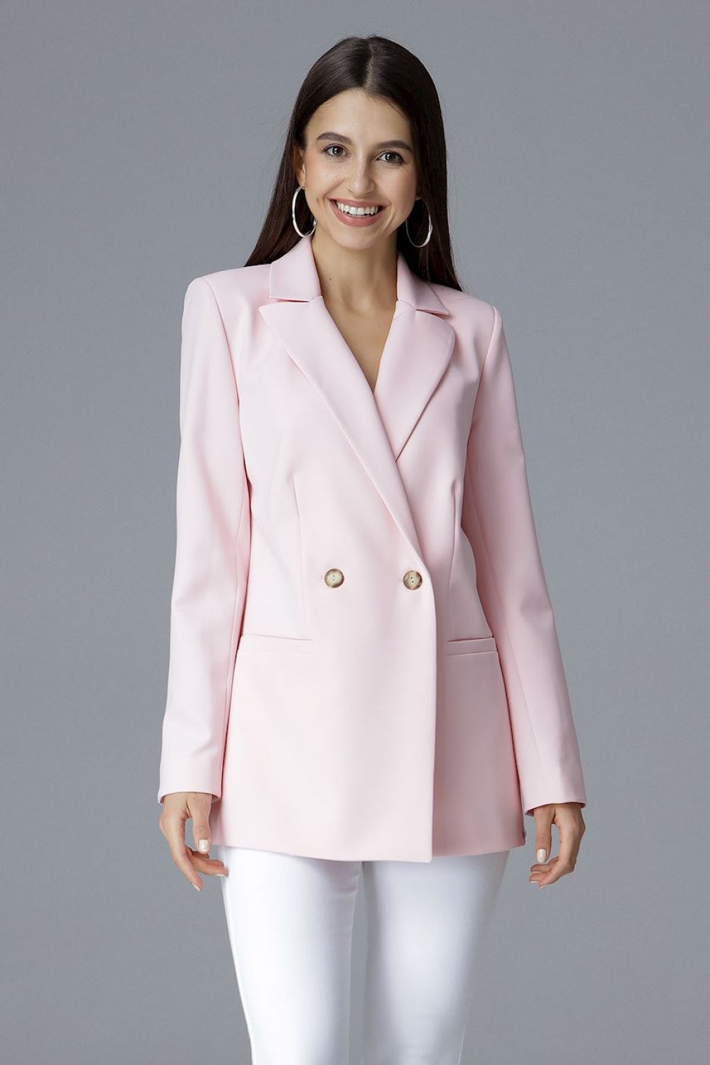 Blazer Estructurado Baby Pink — Doble Botonadura