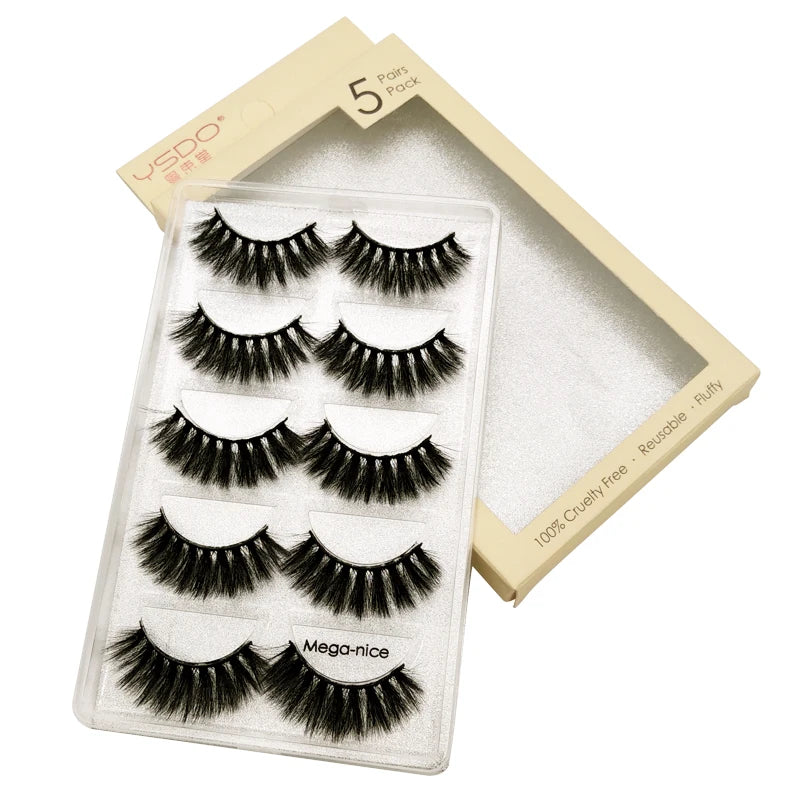 Pestañas Postizas 3D de Visón — Pack 3 o 5 pares