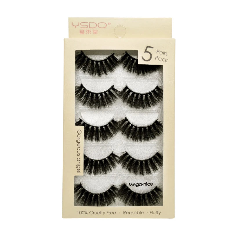 Pestañas Postizas 3D de Visón — Pack 3 o 5 pares