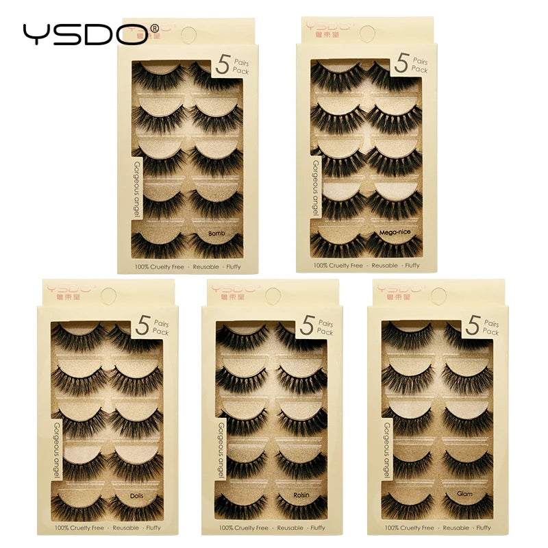 Pestañas Postizas 3D de Visón — Pack 3 o 5 pares