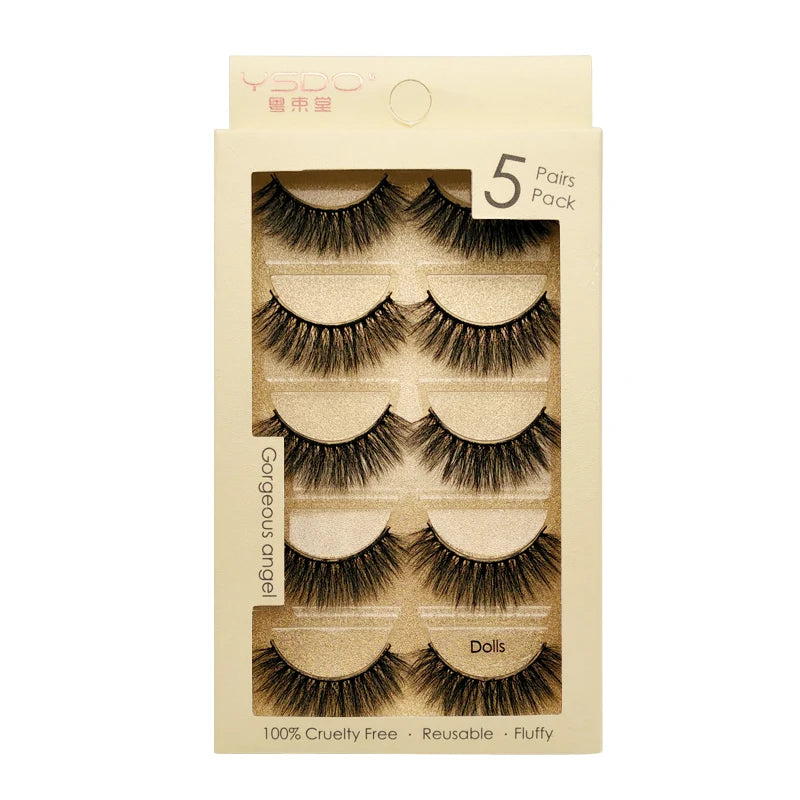 Pestañas Postizas 3D de Visón — Pack 3 o 5 pares