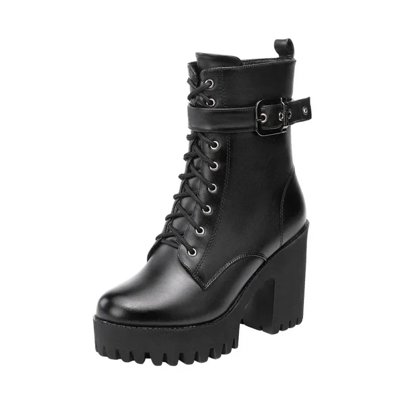 Botines de Tacón con Plataforma Tallas 32-43