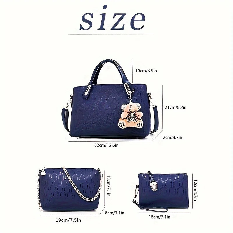 Set 4 Bolsos Geométricos con Cadena
