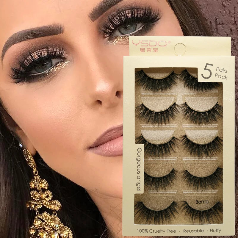 Pestañas Postizas 3D de Visón — Pack 3 o 5 pares