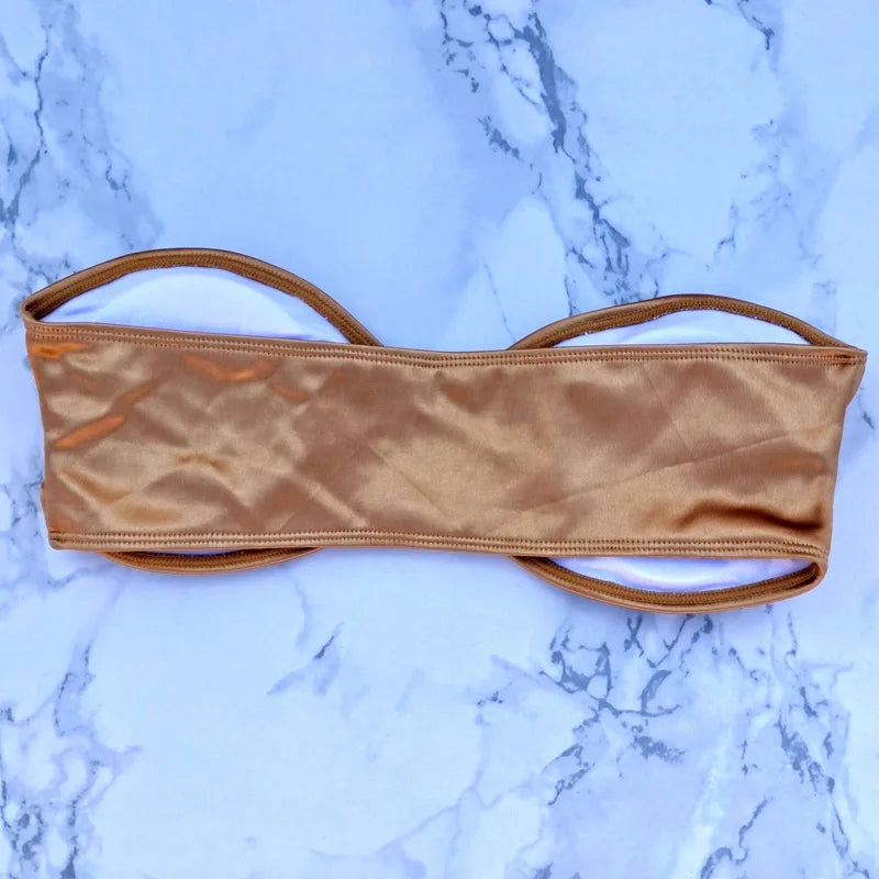 Bikini Bandeau con Tiras Ajustables