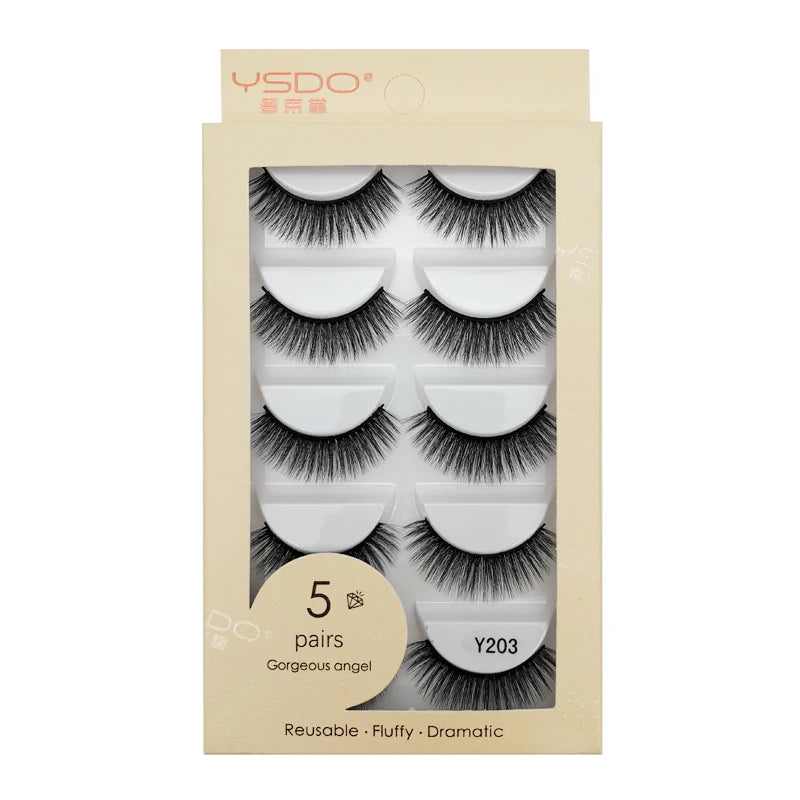 Pestañas Postizas 3D de Visón — Pack 3 o 5 pares