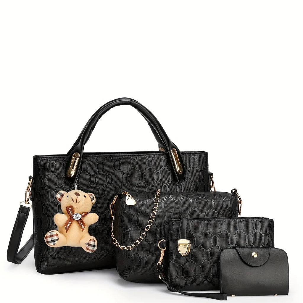 Set 4 Bolsos Geométricos con Cadena