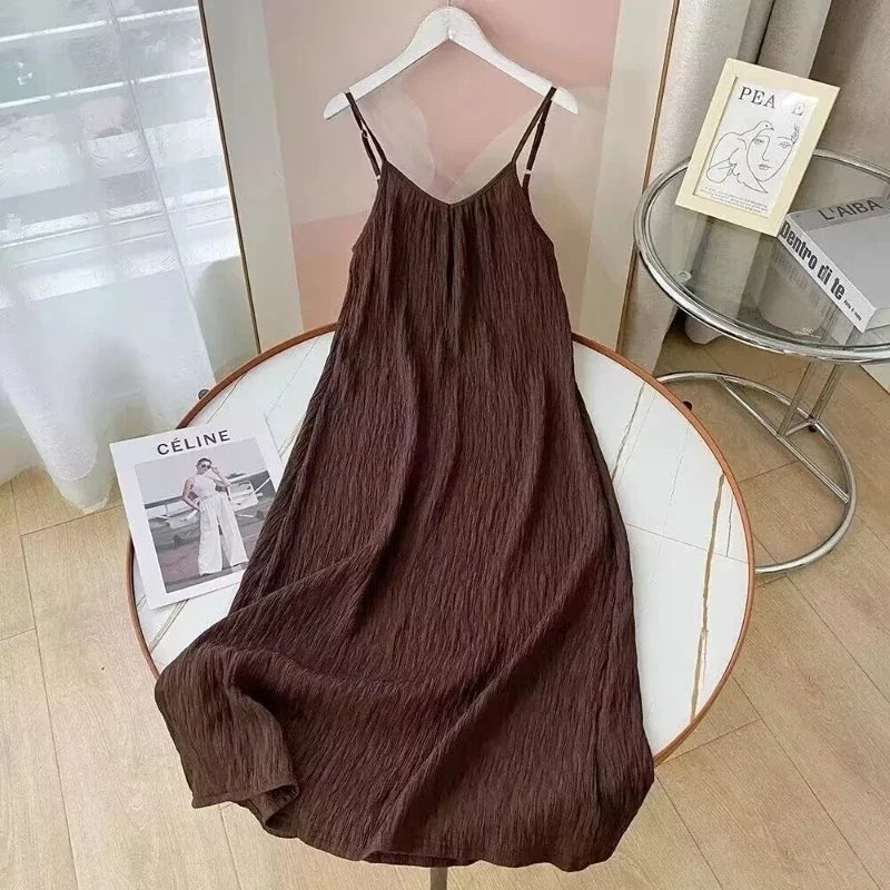 Vestido Midi Sin Mangas Vintage