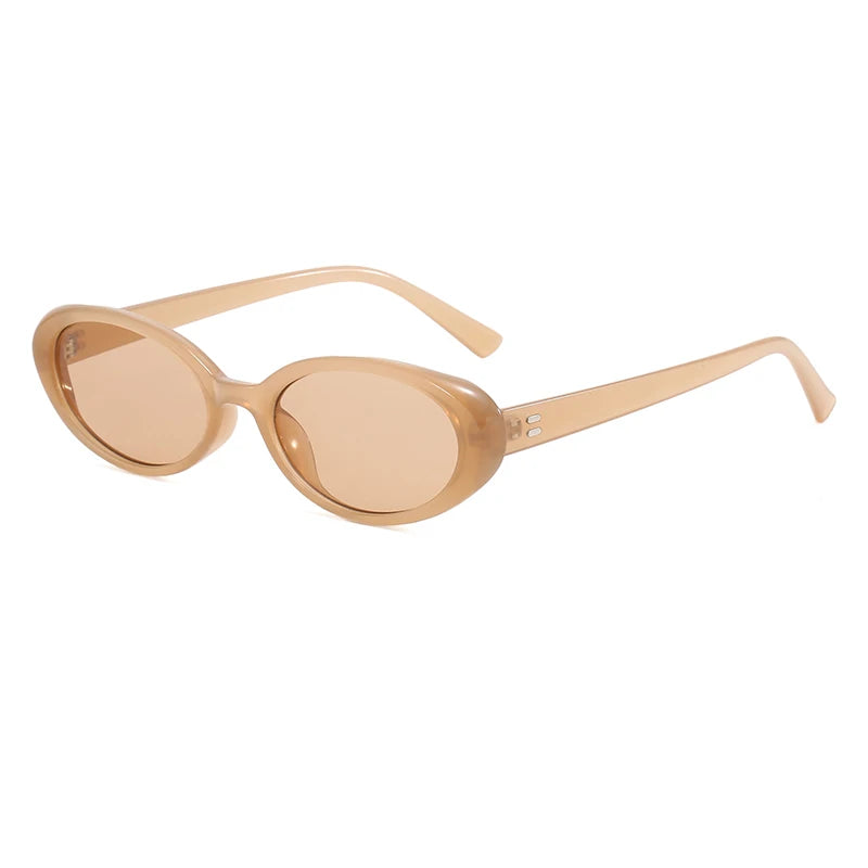 Gafas de Sol Ovaladas con Remaches