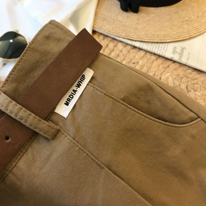 Shorts Wide Leg de Algodón con Cinturón