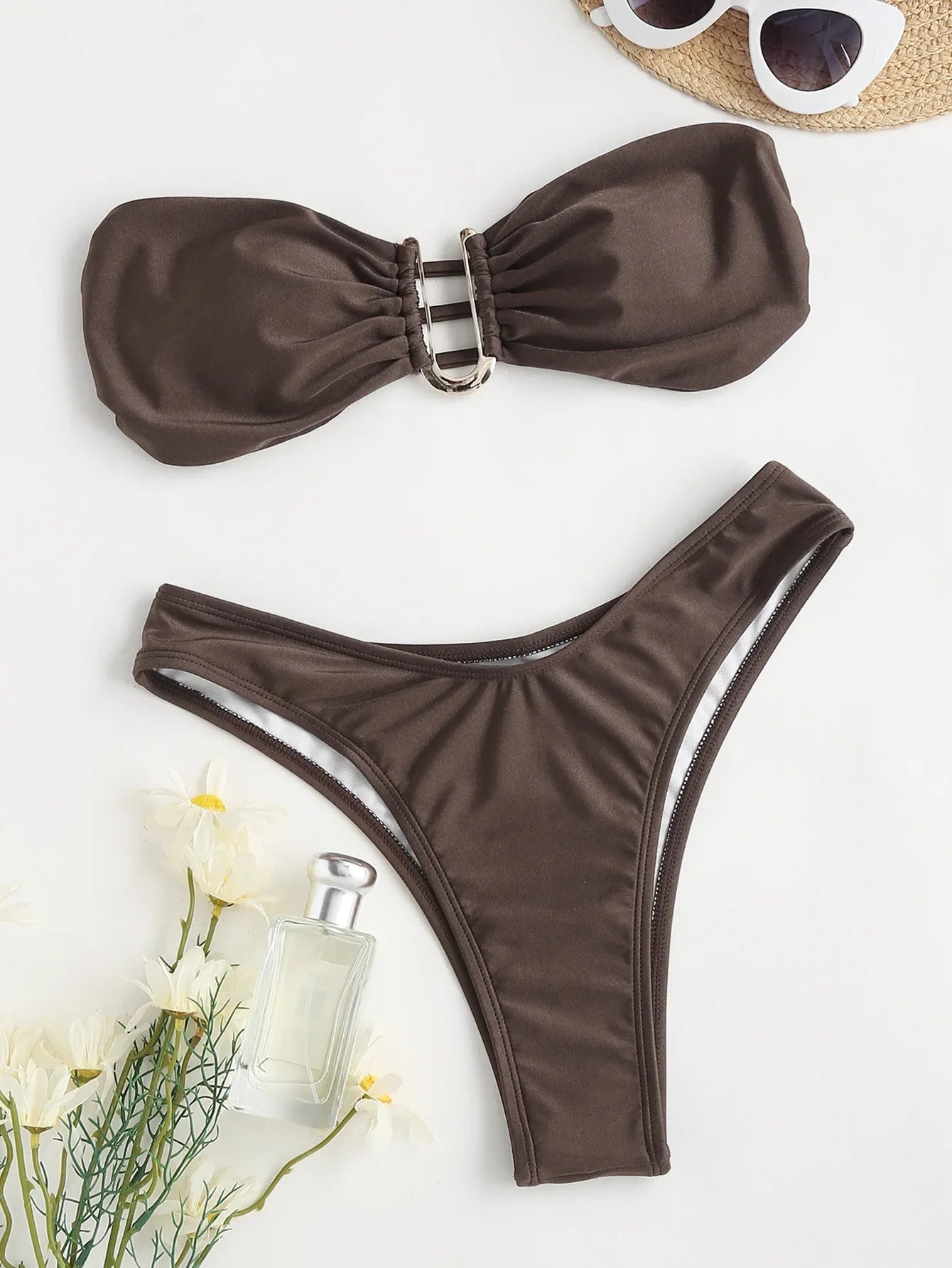 Bikini Bandeau con Tiras Ajustables