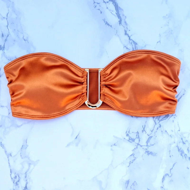 Bikini Bandeau con Tiras Ajustables