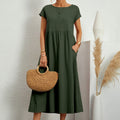 Vestido Maxi Lino y Algodón Vintage