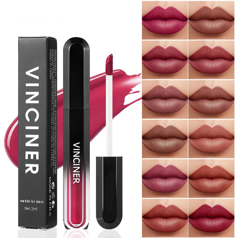 Labial Mate Líquido de Larga Duración 12 Tonos