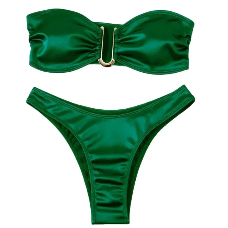 Bikini Bandeau con Tiras Ajustables