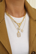 Set de Collar Dorado 3 Piezas — Joyería Superpuesta