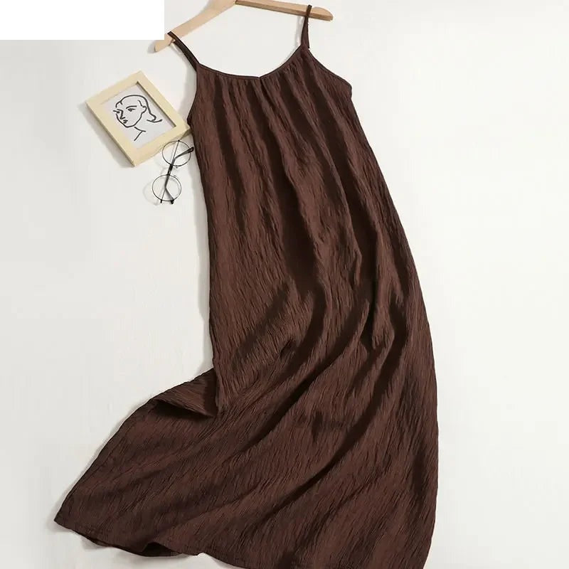 Vestido Midi Sin Mangas Vintage